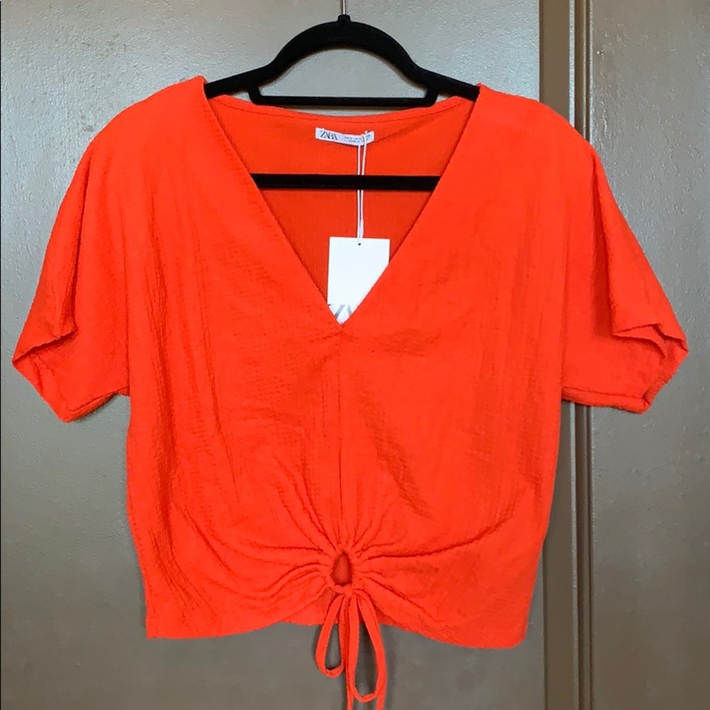 Red Zara Crop Top